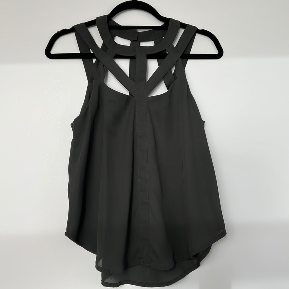 Stacy & Flowy Top dark green top!